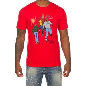 Akoo Cascade Tee in Red. Shirt has been tried on but never worn.